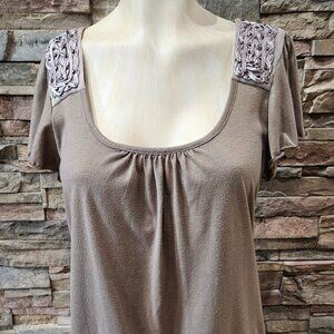Taupe top